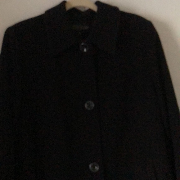 Women's Kristen Blake fall lambwool cashmere long career Black Coat - Picture 7 of 15